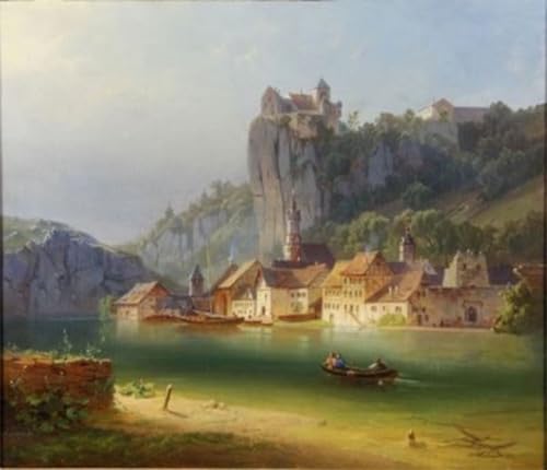 Carteles e impresiones de paisajes de Karl Heilmayer cuadro romántico vertical 60x90