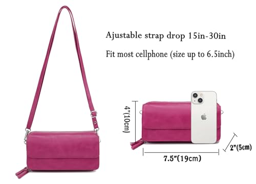 Image of Lanyani RFID Crossbody Wallet Wristlet Purse with Phone Pocket For Women Vegan Leather