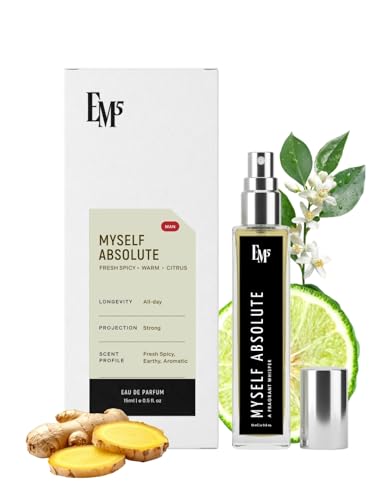 Image of EM5 Myself Absolute EDP Perfume for Men | Fresh Spicy Earthy Aromatic Fragrance | Strong and Long Lasting Eau De Parfum Spray | Luxury Gift for Him | 15ml