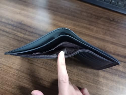 Classic pure black zipper soft men's wallet, suitable for various occasions, easy to carry, can safely store cash and credit cards, suitable for personal use and gift giving（Classic Black）3