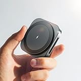 LISEN Magsafe充電器 業界極小サイズ マグセーフ充電器 2in1 スタンド 置くだけ充電 軽量 トラベル約10W/7.5W Mag safe ワイヤレス 旅行 Galaxy iPhone16 Pro Max 15/15Plus/15/14/13/12Pro/Apple Watch 10 /Airpodsに対応(ダークグレー)
