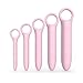 QoQiu Silicone Dilators for Pelvic Floor for Women with Fine Scales, 5-Pack Pink with Storage Bag, Pelvic Wand Massager, Pelvic Floor Muscle Trainer, Pelvic Floor Strengthening Device