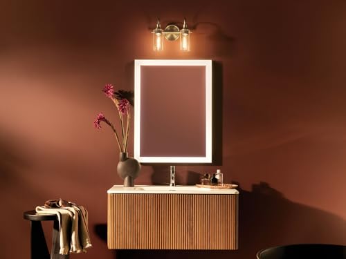 Image of Kichler Kavi 2-Light Bathroom Vanity Light, Champagne Bronze