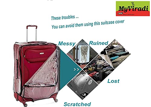 Image of Waterproof|Dust Proof Suitcase & Trolley Bag Cover with Zipper Luggage (Soft Luggage, 24 INCH)