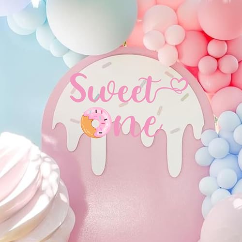 CIEQR Donut Sweet One Birthday Party Decorations Decal
