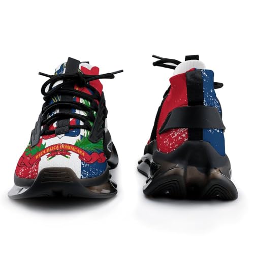 Retro Dominican Republic Flag Running Shoes for Men Low Top Athletic Training Shoe Sports Walking Shoes Non-Slip Gym Sneakers2