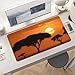 Sunset African Savanna Desk Mat Non-Slip Laptop Writing Pad Large Keyboard Mousepad with Rubber Base 23.6