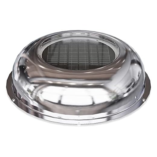 ECO-WORTHY Solar Powered Attic Fan Solar Venting Stainless Steel Solar Roof Vent with Rechargeable Battery for Attic Roof Shed RV Boats Caravan