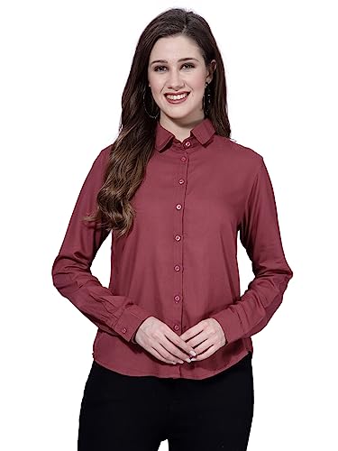 Image of OOMPH! Women's Cotton Regular Fit Floral Button Down Shirt