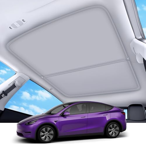 TSLDRV 2026 Upgrade Sunshade Roof For Tesla Model Y 2020-2024 [No-Gap/Sag-Free] Heat Insulation...