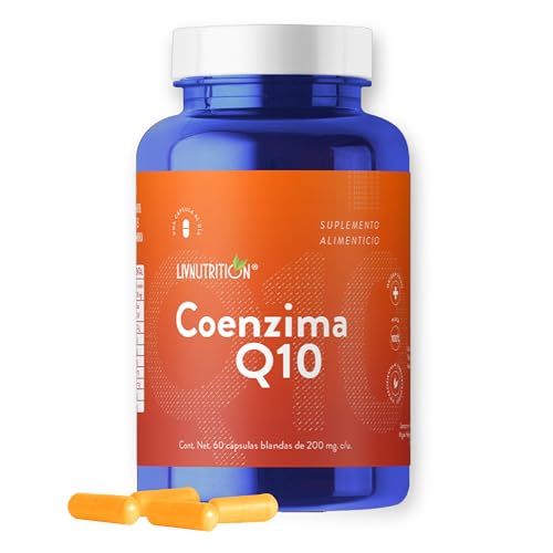 Coenzima Q10 con 60 cápsulas de 200 mg | 2 meses de rendimiento | Producto 100% Natural, Vegano y libre de gluten | Suplemento Alimenticio con Coenzimas Q 10 |...