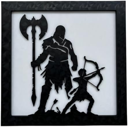 Quadro Decorativo God of War Cor:Preto