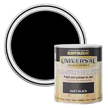 Rust-Oleum Universal Paint Matt Black 750ml
