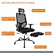 Office Chair Mesh Executive Chair Adjustable Armrest/Headrest Rotating Chair with Footrest Lounge Chair
