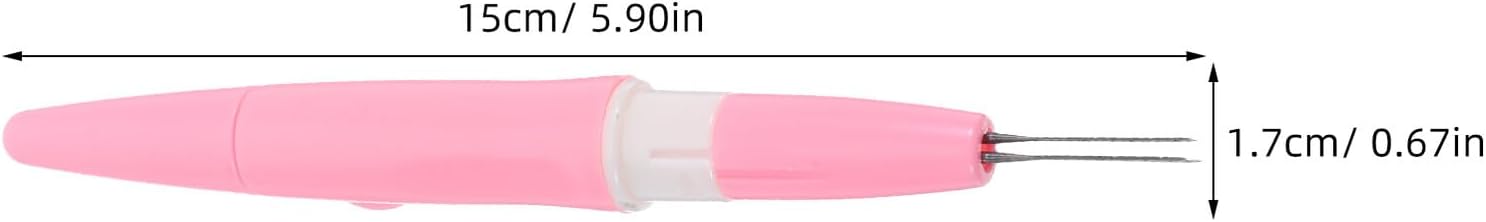 KONTONTY 3-Needle Felting Pen Tool for Wool Embroidery DIY Craft, Pink Multi-Needle Punch Needle Felting Tool Set for Beginners and Hobbyists