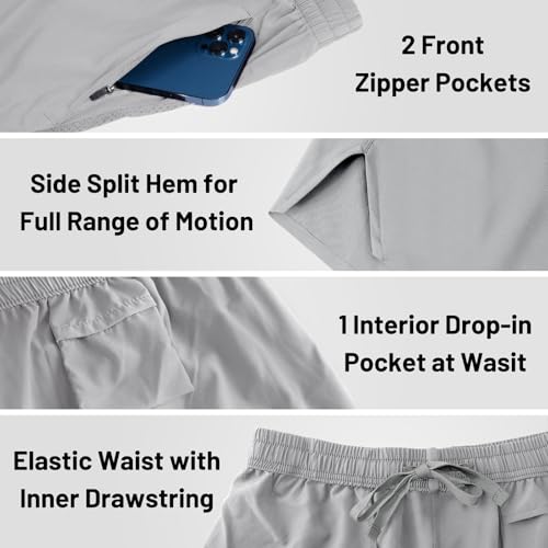 Image of MIER Men's Workout Running Shorts Lightweight Active 5 Inches Shorts with Pockets, Quick Dry, Breathable