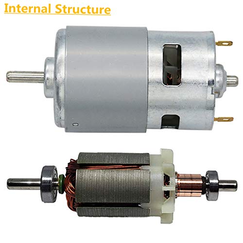 775 Dc Motor Dc 12V - 24V Max 12000 Rpm Ball Bearing Large Torque High Power Low Noise Gear Motor Electronic Component Motor 2-Pack（With Bracket） #TOP4