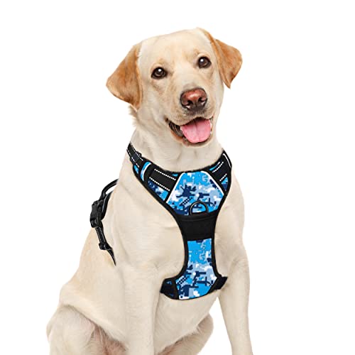 BARKBAY No Pull Dog Harness Large Step in Reflective Dog