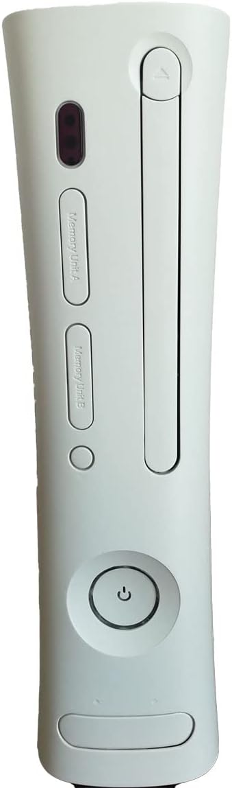 Top Upper & Bottom Cover Full Housing Shell Case Cover for Xbox 360 Console Replacement (White)