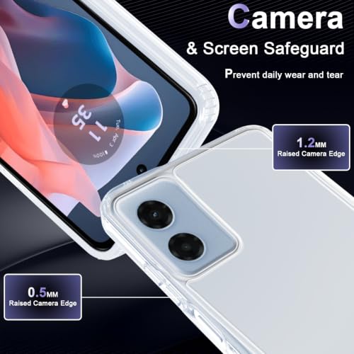 Image of Case for Motorola Moto G Play 2024, Military Grade Drop Protection Phone Case, Yellowing Resistant, Anti-Scratch Hard PC Back, Shockproof Hard Ultra-Thin Protective Cover, Clear