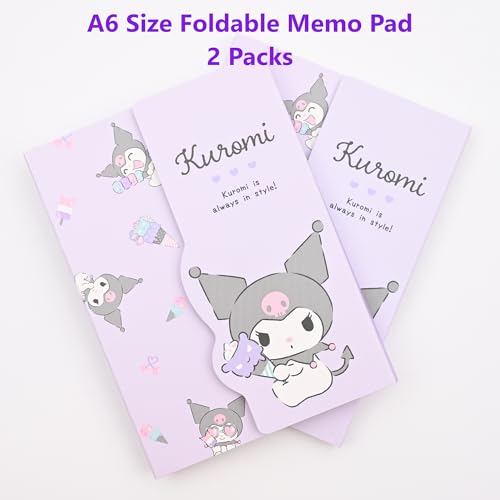 Bloc-notes pliable Sanrio A6 compact | Petit calepin de note mignon de poche - 2