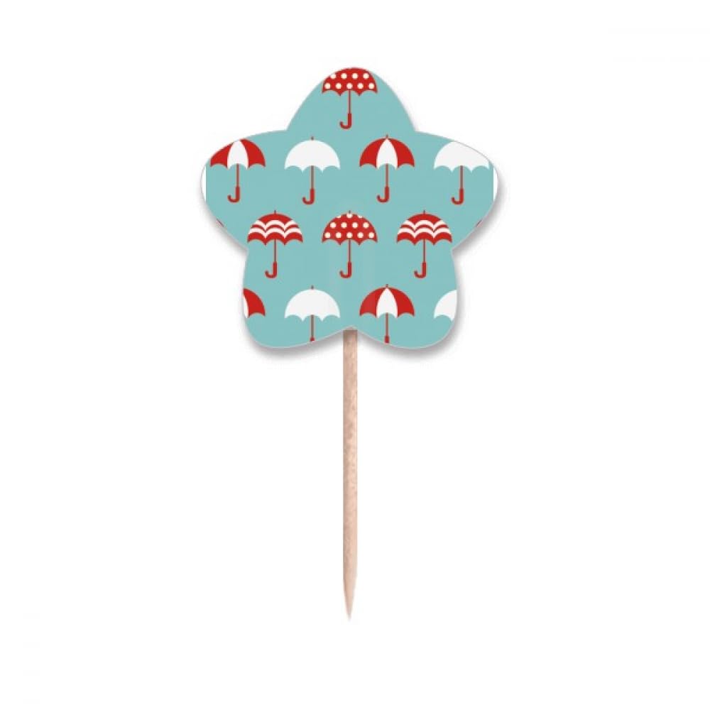 Cure-dents drapeau étoile et nuage pour pics à cupcake de baptême et décoration de buffet