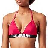 Triángulo-RP Calvin Klein Triangle-RP Parte Superior de Bikini, Royal Pink, S para Mujer