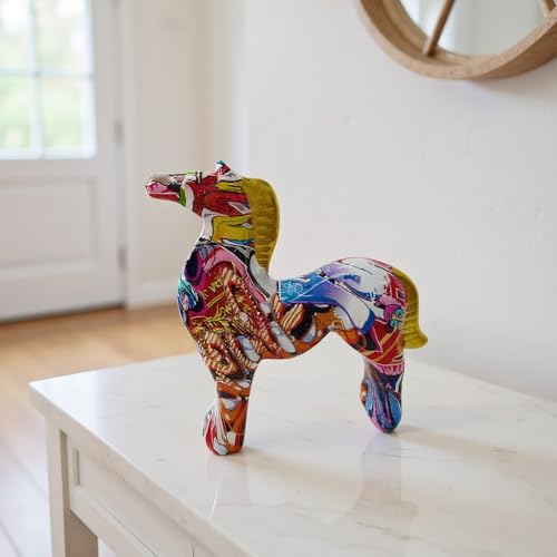 Statue de cheval décorative en résine idée cadeau Noël anniversaire