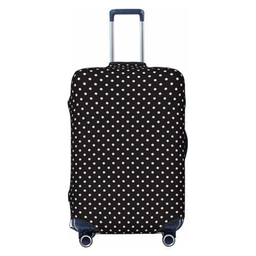Luggage Cover Protector - Polkadots Balck Pattern Print Fit 25-28 Inch Suitcase Covers for Luggage