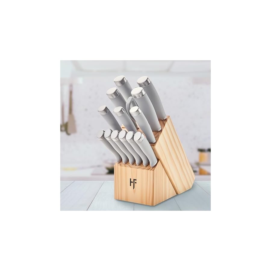 Hampton-Forge-Epicure-Cool-15Pc-Block-Set-670-LB-TaupeGrey Hampton Forge Epicure Cool 15Pc Block Set, 6.70 LB, Taupe/Grey