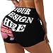Generic Custom Yoga Booty Shorts for Women High Waisted Biker Shorts Running Short Pants Personalized Sports Shorts with Text Photo for Yoga Customized Gifts Black, Small