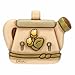 THUN - Portastrofinacci 2 ganci - ceramica - Collezione Country Bloom - 10,2 x 1,7 x 8 cm immagine