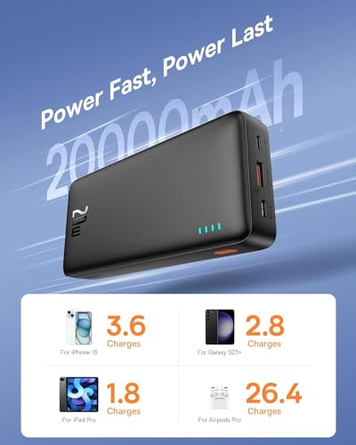 Image of Baseus Airpow Fast Charge Power Bank 20000mAh 20W Cluster Black (with Simple Series Containing Universal USB to Type-C 50cm Black