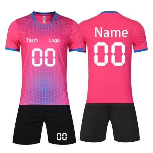 Camiseta de Fútbol N.º 7/N.º 10 Personalizada 2025/2026 para Niño y Hombre | Conjunto 2 Piezas con Nombre y Número | Equipación de Ropa Deportiva y Pantalones Cortos| Regalos para Aficionados