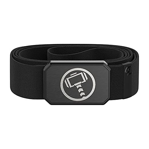 Groove Life Marvel Groove Belt Thor - Men's Stretch Nylon Belt with Magnetic Aluminum Buckle, Lifetime Coverage - Small