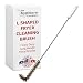 FryOilSaver, B53C, L Shaped Fryer Cleaning Brush, High Temperature Heavy Duty Deep Fryer Coil Cleaner, Long Handle, Metal Bristles, Good to 750F