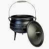 8-Quart Pre-Seasoned Cast Iron Cauldron - African Potjie Pot with Lid - 3-Legged Pot for Even Heat Distribution - Outdoor Cast Iron Dutch Oven Cookware for Campfire Cooking and Boiling #2