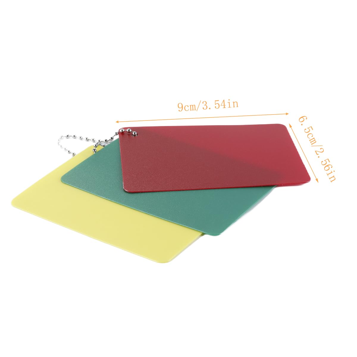 Ausi Juego de 2 tarjetas de árbitro de fútbol verde roja amarilla