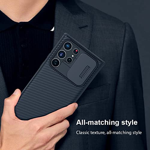 Image of Nilkin Classic Series Compatible for Samsung S22 Ultra Case with Camera Cover, [Camera Lens Protector] [Scratch-Resistant] [360 Full Protection] Shockproof Slim Phone Case (Black, S22Ultra)