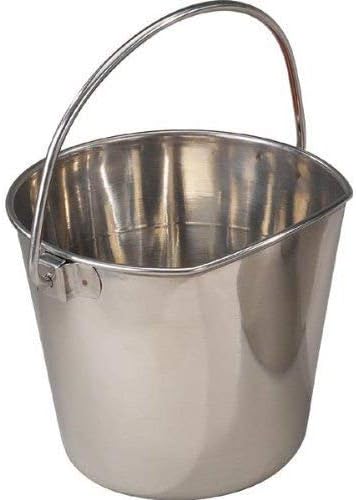 Advance Stainless Steel Flat Sided Pet Pail 4 Quart