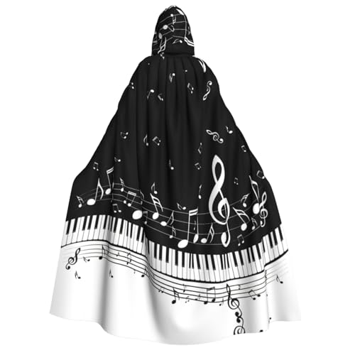 Cape à capuche noire et blanche costume de sorcière pour adulte et cosplay de fête