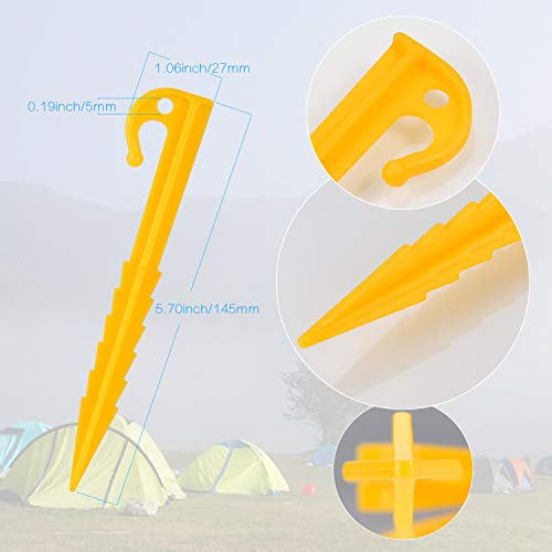 ZOCIPRO 30 Pcs Piquet de Tente en Plastique, Piquets de Tente Spirale, Sardine Tente de Jardin Sol, Robuste et Durable, pour Accessoires pour Camping, Auvents de Camping, Auvents de Caravane