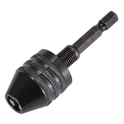 KATUR Nyckellös borrchuck snabbbytesadapter omvandlare 1/4 tum sexkantsskaft 0,6-8 mm spännområde borradapter mini 3-käkborr chuck skruvmejsel adapter