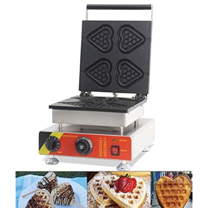 cgoldenwall np-511 4 Commercial Waffelautomat Elektrische Waffel Maschine no-stick Belgische Waffel Baker (Herz Form) 110 V/220 V CE Zertifizierung