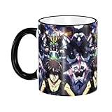 機動戦士ガンダム 保温 大容量 おしゃれ マグカップ かわいい コーヒーカップ ティーカップ 330ml 陶器製 食器、カップ ギフト プレゼント オフィスや家庭に最適 Black