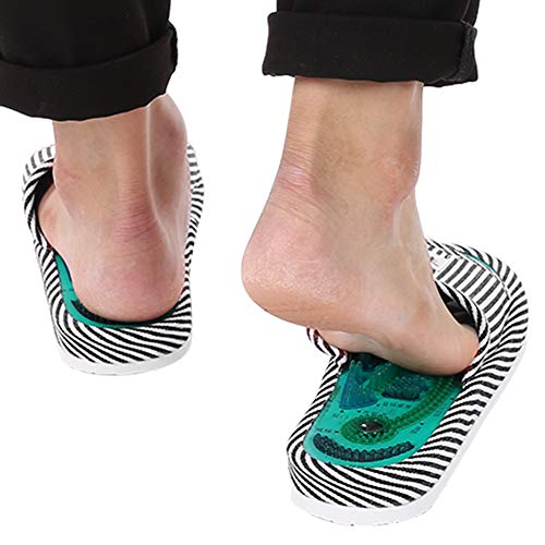 Acupoint Magnetic Therapy Shoes, Reflexology Foot Massager Tools, Acupressure Massage Slippers Shoes Sandals Mat Massage Slippers Healthy Feet Care Massager Shoes for Men Women(Blue)