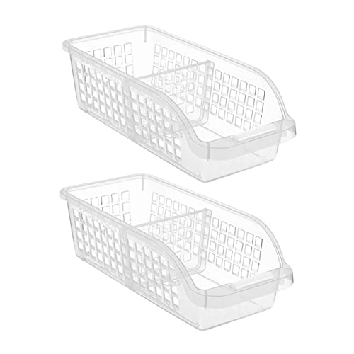 VERDANVERSE 2 piezas Cajas de Almacenamiento para Frigorífico con Compartimento para Verduras y Frutas Organizadores Transparentes para Cocina y Conservación de Alimentos