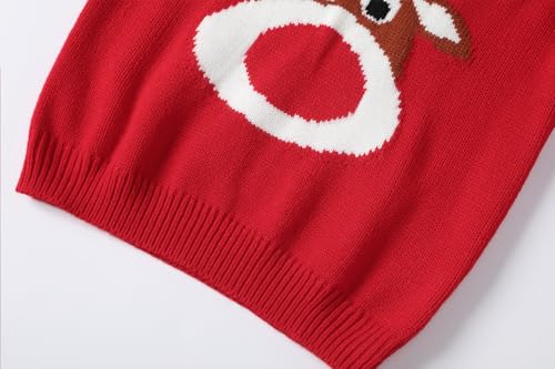 Image of Kids Crewneck Pullover Sweater Cute Pattern Long Sleeve Sweatshirt Holiday Costumes for 5-14 Years Child