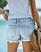 MIFOCAL Women's Ripped Denim Jean Shorts Mid Rise Summer Hot Raw Hem Casual Shorts