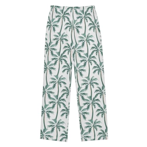 Pajama Pants Cute Palm Trees PJ Bottoms Sleepwear Lounge Sleep Pant with Pockets